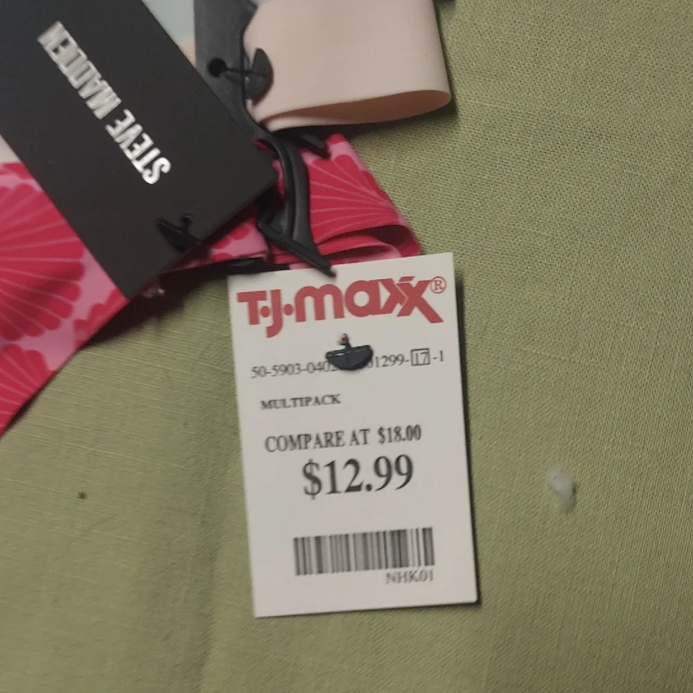 Steve Madden Womens Pink and Black Patterned Bottoms. Set Of 5. - Picture 3 of 4